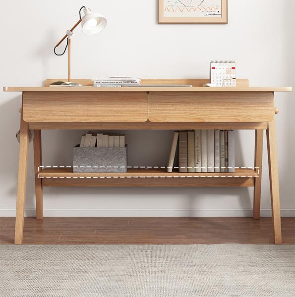 Großhandel B2B Massivholz Arbeits Tisch Computer Schreibtisch 120cm Kautschuk Set mit Stuhl